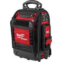 PackOut Structured Backpack, 9-1/2" L x 18" W, Black/Red, Polyester Fastek