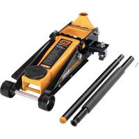 Heavy-Duty Floor Jack, 3 Ton(s) Capacity, 5-1/4" Lowered, 18-1/4" Raised, Manual Hydraulic Fastek