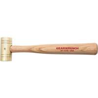 Brass Hammer with Hickory Handle, 1 lbs Head Weight, 11" L Fastek