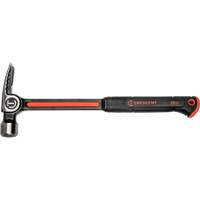 Milled-Face Framing Hammer, 28 oz., Solid Steel Handle, 16" L Fastek