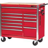 PRC4211 Pro Series Roller Cabinet, 11 Drawers, 42" W x 18" D x Red Fastek