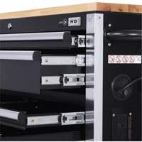 HDRC5212 HD Series Roller Cabinet, 12 Drawers, 51-1/4" W x 21" D x 40-3/10" H, Black Fastek