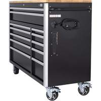 HDRC5212 HD Series Roller Cabinet, 12 Drawers, 51-1/4" W x 21" D x 40-3/10" H, Black Fastek