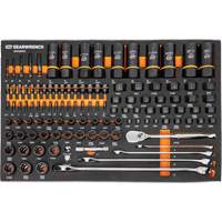 Jeu d'outils de m&eacute;canicien dans des plateaux modulaires en mousse avec conteneur de rangement, 247 morceaux Fastek