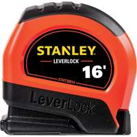 High-Visibility LEVERLOCK&reg; Tape Measure, 16', Imperial Graduations Fastek