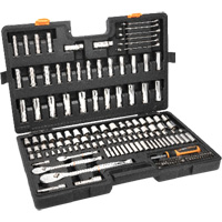 1/4", 3/8”, & 1/2" Drive 90T SAE/MM Mechanics Hand Tool Set Fastek