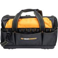Professional 20" Tool Bag, Nylon, 33 Pockets, Black/Orange Fastek