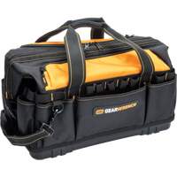 Professional 20" Tool Bag, Nylon, 33 Pockets, Black/Orange Fastek