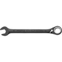 Metric Spline Combination Reversible Ratcheting Wrench, Black/Chrome Finish Fastek