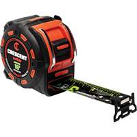 Shockforce NITE EYE Magnetic Tape Measure, 1-1/4" x 16', SAE Graduations Fastek