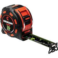 Shockforce NITE EYE Magnetic Tape Measure, 1-1/4" x 25', SAE Graduations Fastek