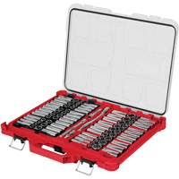 Metric/SAE Ratchet & Socket Set with PACKOUT Low-Profile Organizer, 98 Pcs, 3/8" Drive Size Fastek