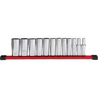 12-Point Deep Well SAE Socket Set, 12 Pcs, 3/8" Drive Size, Deep Fastek