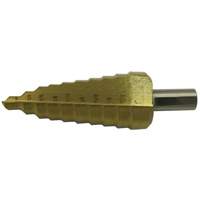JET-KUT&reg; Super Premium 11-Step Step Drill, 1/4" - 1-3/8" , 7/8"/1"/1/4"/1-3/8"/1-1/8"/1-1/4"/13/16"/25/64"/35/64"/11/16"/1-7/32" Increments, High Speed Steel Fastek