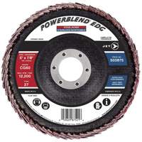 POWERBLEND EDG Curved Edge Flap Disc, 5" x 7/8", Type 27, CG60 Grit, Ceramic Fastek
