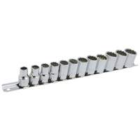 SS3812M-12 12-Point Metric Socket Set, 12 Pcs, 3/8" Drive Size Fastek
