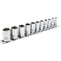 SS1411M-6 6-Point Metric Socket Set, 11 Pcs, 1/4" Drive Size Fastek