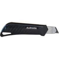 Couteau professionnel de 18 mm avec verrouillage &agrave; cliquet, Acier inoxydable, Robuste, Prise en Plastique Fastek