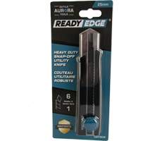 Couteau r&eacute;tractable de 25 mm, Acier inoxydable, Robuste, Prise en Caoutchouc Fastek