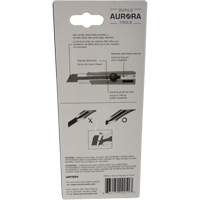 Couteau r&eacute;tractable de 25 mm, Acier inoxydable, Robuste, Prise en Caoutchouc Fastek