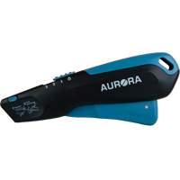 Couteau de s&eacute;curit&eacute; r&eacute;tractable , Acier inoxydable, Robuste, Prise en Plastique/Aluminium Fastek