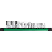 Socket Set, Torx&reg;, 1/4"/1/2"/3/8" Drive, 12 Pcs Fastek