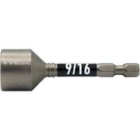 Impactech&reg; Nut Driver, 9/16" Tip, 1/4" Drive, 2-9/16" L, Magnetic Fastek