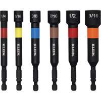 Power Nut Setters, 1/2"/5/16"/1/4"/3/8"/7/16"/9/16" Tip, 1/4" Drive, 4" L, Magnetic Fastek