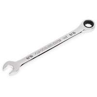 90-Tooth 12 Point Ratcheting Combination Wrench, 12 Point, 9/16", Chrome Finish Fastek