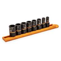 Bolt Biter Extraction Socket Set, 8 Pcs, Impact, 1/4"/3/8" Drive Size Fastek