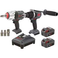 Hammer Drill & Impact Wrench Combo Kit, Lithium-Ion, 20 V Fastek