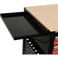 Utility Cart, 4 Drawers, Black/Orange Fastek