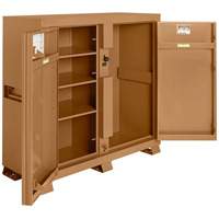 Model 111 Jobsite Cabinet with Padlock, Steel, 47.5 Cubic Feet, Tan Fastek