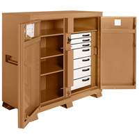 Model 112 Jobsite Cabinet with Padlock, Steel, 54.9 Cubic Feet, Tan Fastek