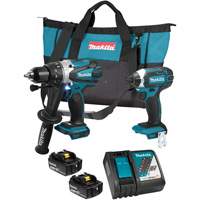 LXT Cordless Impact Driver & Hammer Drill/Driver Combo Kit, Lithium-Ion, 18 V Fastek