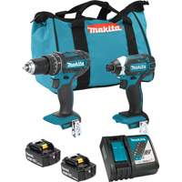 LXT Cordless Impact Driver & Hammer Drill/Driver Combo Kit, Lithium-Ion, 18 V Fastek