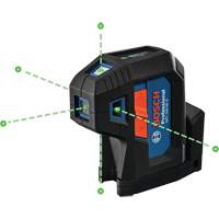 Green-Beam Five-Point Self-Leveling Alignment Laser Fastek