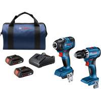 2-Tool Combo Kit, Lithium-Ion, 18 V Fastek