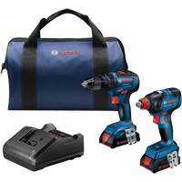 2-Tool Combo Kit, Lithium-Ion, 18 V Fastek