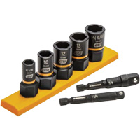 Metric Bolt Biter Extraction Socket Set, 7 Pcs, Impact, 1/4"/3/8" Drive Size Fastek
