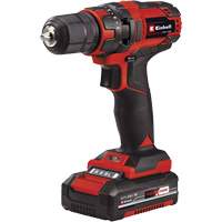 Cordless Drill/Driver Kit, Lithium-Ion, 18 V, 3/8" Chuck, 310 in-lbs Torque Fastek