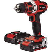 Cordless Drill/Driver Kit, Lithium-Ion, 18 V, 1/2" Chuck, 354 in-lbs Torque Fastek