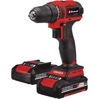 Cordless Drill/Driver Kit, Lithium-Ion, 18 V, 3/8" Chuck, 354 in-lbs Torque Fastek