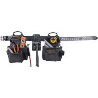 Phantom Collection 4-Piece Heavy-Duty Combo Apron, Leather, Black Fastek