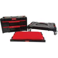 Socle roulant Arx avec jeu de roulettes pivotantes 3 mcx, 23-1/10" x 15" x 13-2/5', Noir Fastek