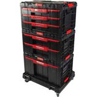 Socle roulant Arx avec jeu de roulettes pivotantes 4 mcx, 23-1/10" x 15" x 22-1/2", Noir Fastek