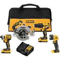 MAX* Cordless Brushless 4-Tool Combo Kit (2.0Ah), 20 V Fastek