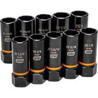 Bolt Biter Extraction Socket Set, 10 Pcs, Impact, 1/2" Drive Size, Deep Fastek