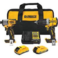 XR Brushless Cordless Premium Drill Driver Kit with 4 Ah POWERSTACK Battery and 2 Ah Battery, 20 V Fastek