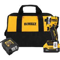 ATOMIC Brushless Cordless 3-Speed Impact Driver Kit, 1/4", 1825 in-lbs Max. Torque, 20 V, Lithium-Ion Fastek